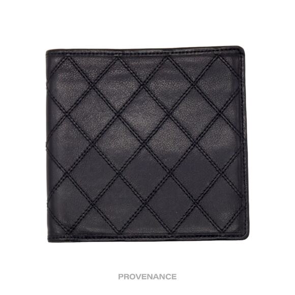 🔴 Chanel 8CC Bifold Wallet - Black Quilted Calfskin - Picture 1 of 10
